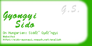 gyongyi sido business card